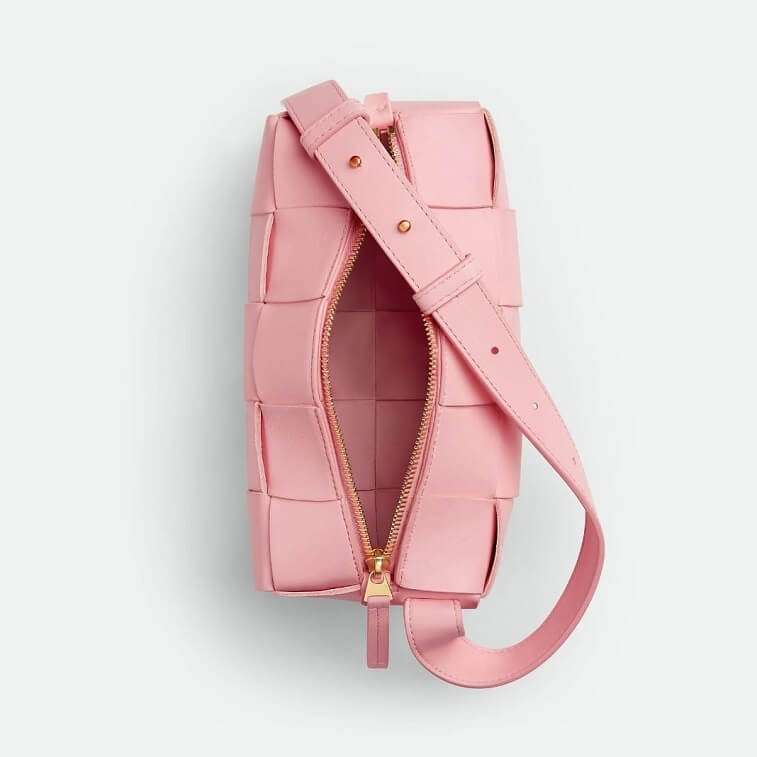 Bottega Leather Flap Bag Pink Inside- Ajmanshop (1)