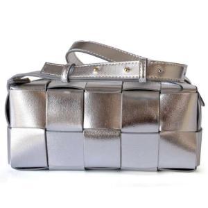 Bottega Leather Flap Bag Silver- Ajmanshop (1)