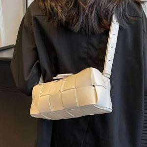 Bottega Leather Flap Bag White 1- Ajmanshop (1)