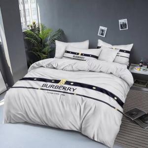 Burberry Bedsheet Set 6pcs in Cotton Material, Light Gray - AjmanShop