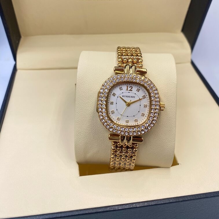 Burberry Stone Watch for Ladies in Round Shape- AjmanShop