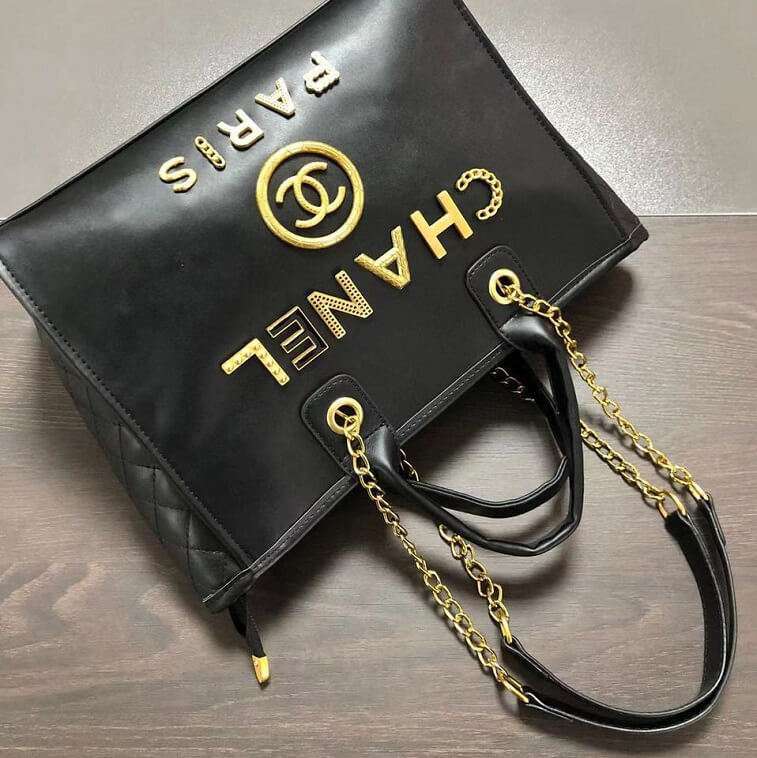 Chanel Black Tote Bag- Ajmanshop (2)