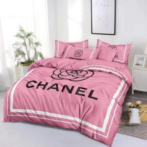 Chanel Brand Bedsheet Set 6pcs in Cotton Material- AjmanShop
