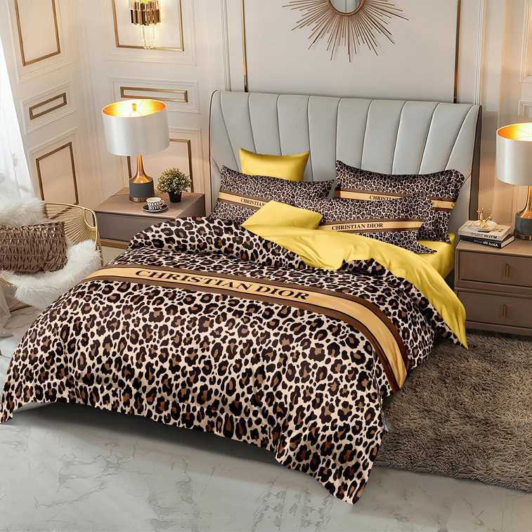 Christian Dior Bed Set 6pcs in Cotton Material- AjmanShop