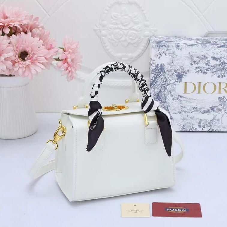 Dior Canvas Handbag for Women with Logo- AjmanShop