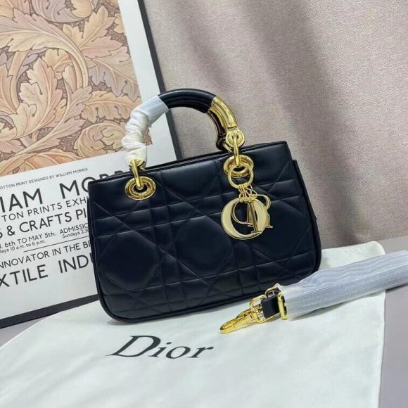 Dior Handbag for Women with Gold Metal Logo in AjmanShop Black