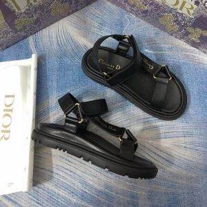 Dior Wave Sandal for Women in Leather Black and White in AjmanShop