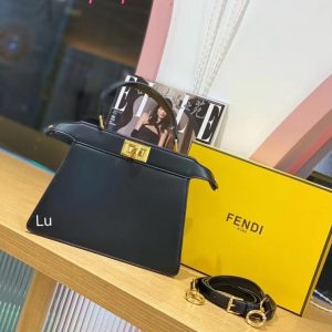 Fendi Peekaboo Black Mini Handbag- AjmanShop