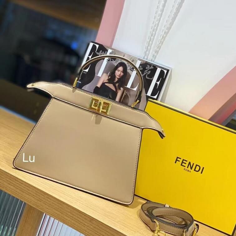 Fendi Peekaboo Brown Mini Handbag - AjmanShop