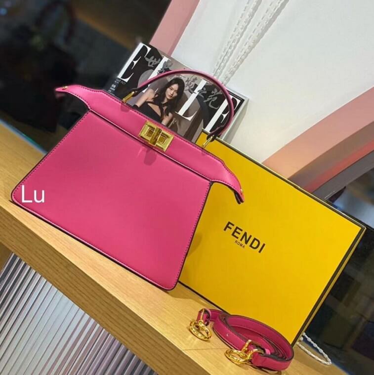 Fendi Peekaboo Pink Mini Handbag- AjmanShop