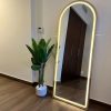 Full Length Arched Gold Wall Mirror - Ajmanshop