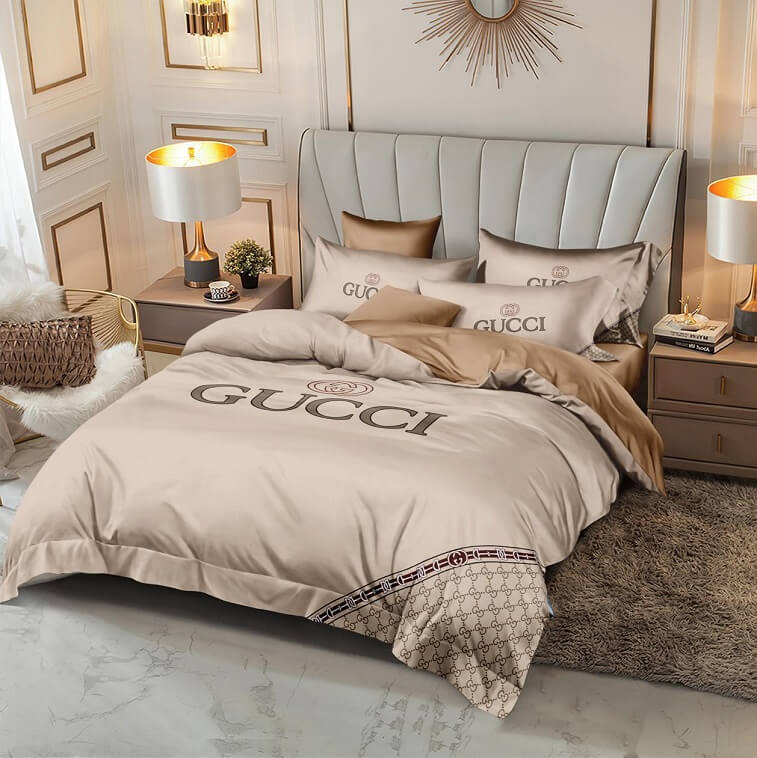 Gucci Bed Set 6pcs in Cotton Material- AjmanShop
