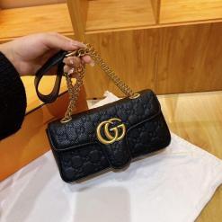 Gucci CG Sling Bag For Women, Black- Ajmanshop (1)