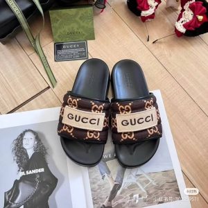 Gucci GG Slide Sandals For Women with Logo - AjmanShop