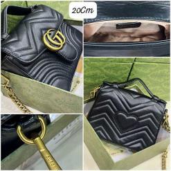 Gucci Mini Bag in GG Marmont Top Handle Bag- AjmanShop