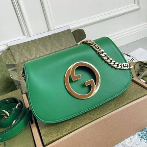 Gucci New Blondie Shoulder Bag, Green - AjmanShop