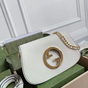 Gucci New Blondie Shoulder Bag, White - AjmanShop