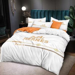 Hermes Bedsheet 6pcs Set, White - AjmanShop