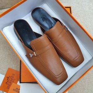 Hermes Leather Mules Formal Sandal - AjmanShop