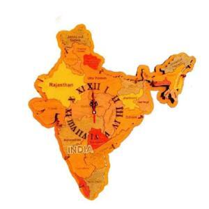 Indian Natural Wood Wall Clock - AjmanShop