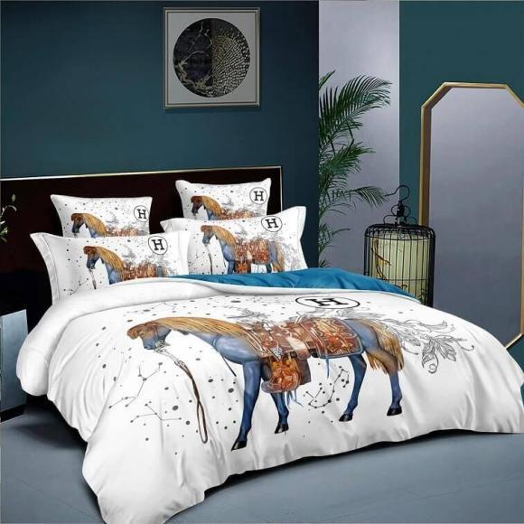 King Size Comforter UAE, Hermes Print Set- Ajmanshop (1)