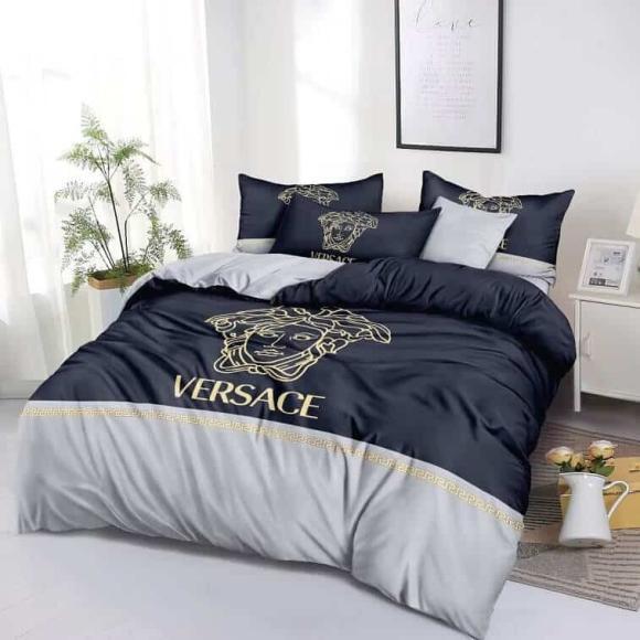 King Size Comforter UAE, Versace Navy Set- Ajmanshop (1)
