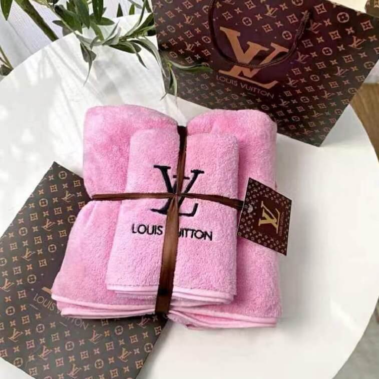 LV Brand Towel Best Quality 2 Pcs Set- AjmanShop