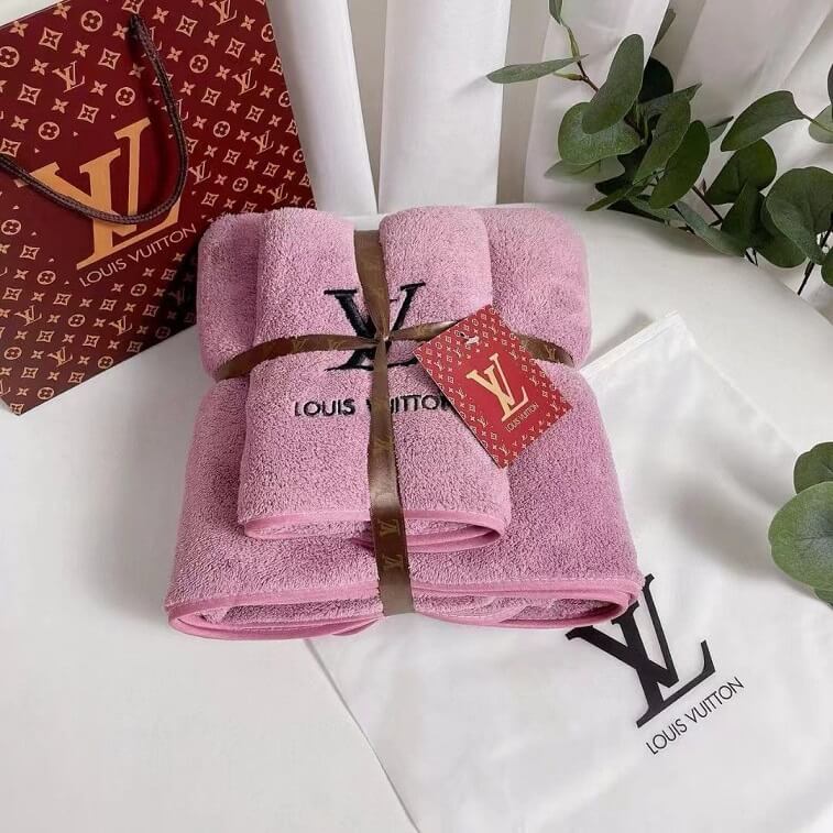 LV Brand Towel Best Quality 2 Pcs Set- AjmanShop