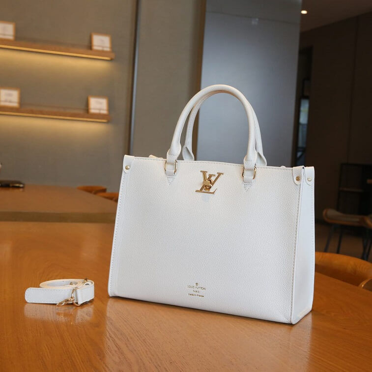 LV Ladies Handbag White- Ajmanshop (1)