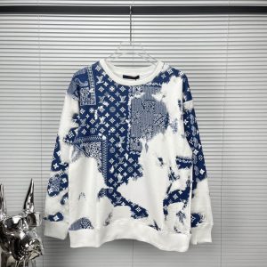 LV Sweater for Unisex with Blue Monogram- AjmanShop