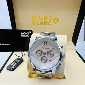 Mont Blanc Men Watche in Chronograph Working, Silver - AjmanShop