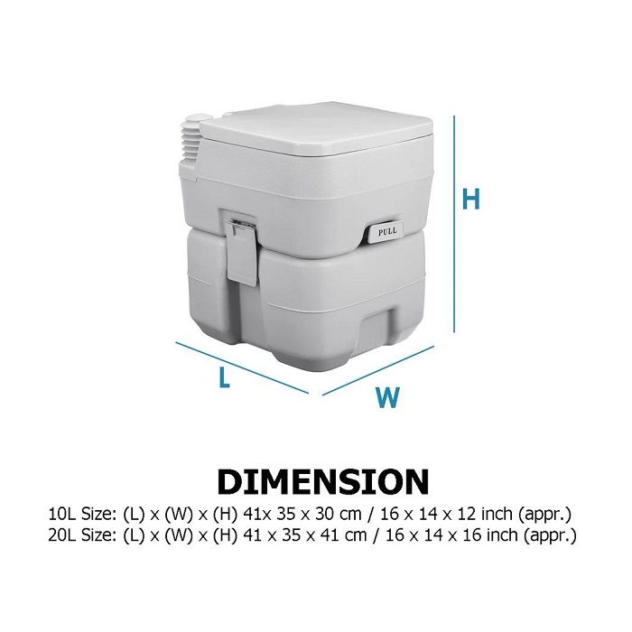 Portable Travel Toilet Commode For Indoor and Outdoor 20L in AjmanShop
