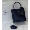 Prada Black Handle Bag Saffiano Lux Leather Medium- AjmanShop