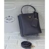 Prada Gray Handle Bag Saffiano Lux Leather Medium- AjmanShop