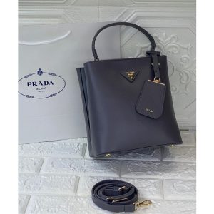 Prada Gray Handle Bag Saffiano Lux Leather Medium in AjmanShop