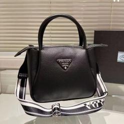 Prada Small Leather Handbag Black- Ajmanshop (1)
