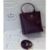 Prada Wine Handle Bag Saffiano Lux Leather Medium - AjmanShop