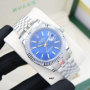 Rolex Datejust Automatic Watch, Blue - AjmanShop