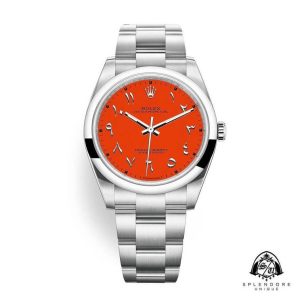 Rolex Splendore Unique Watch, Orange - AjmanShop