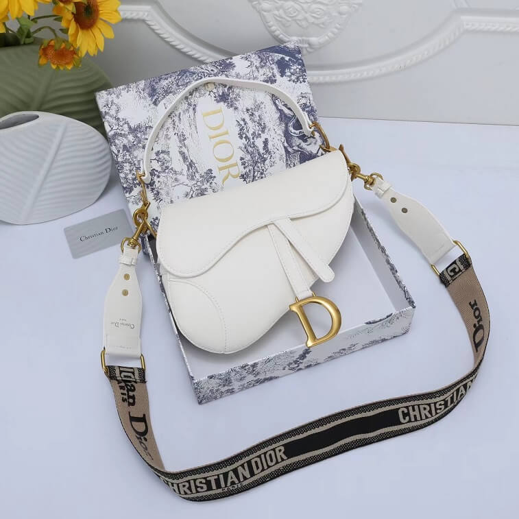 White Saddle Bag, Christian Dior- AjmanShop