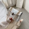 White Women Clutch with Snake Python Skin Handbag- AjmanShop